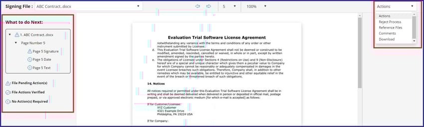 CobbleStone Software offers a robust and user-friendly electronic signature software interface.
